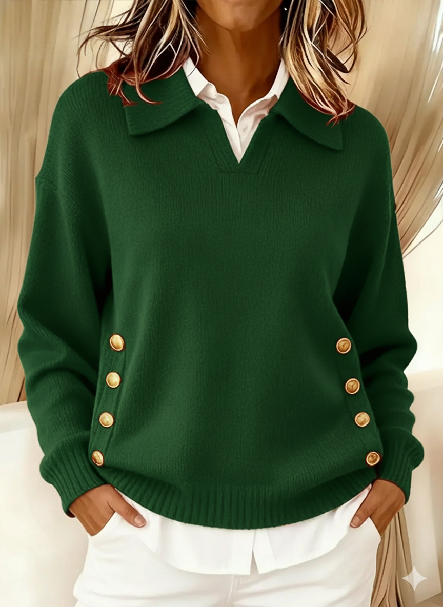 Lorayne | Sweter z guzikiem