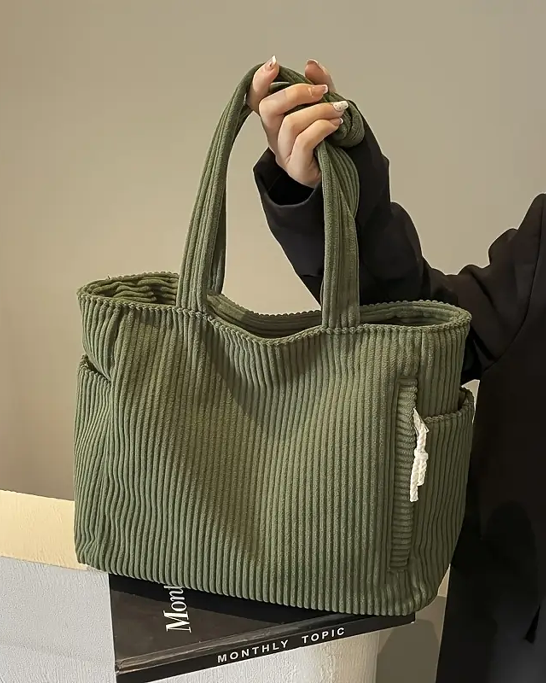 Tilda – Torba z prążkowanym wykończeniem i sznurkiem