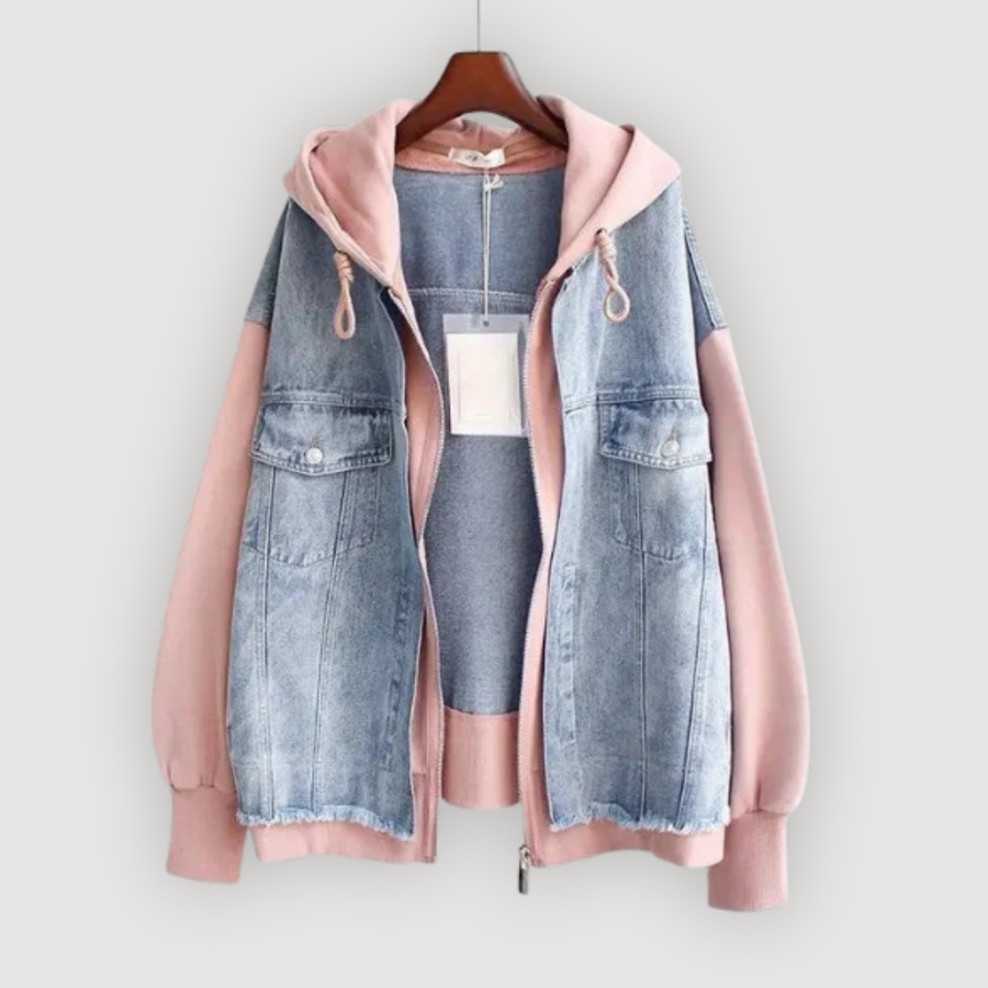 CELYN – KASUALNA KOSZULKA Z KAPTURKIEM Z DENIMU