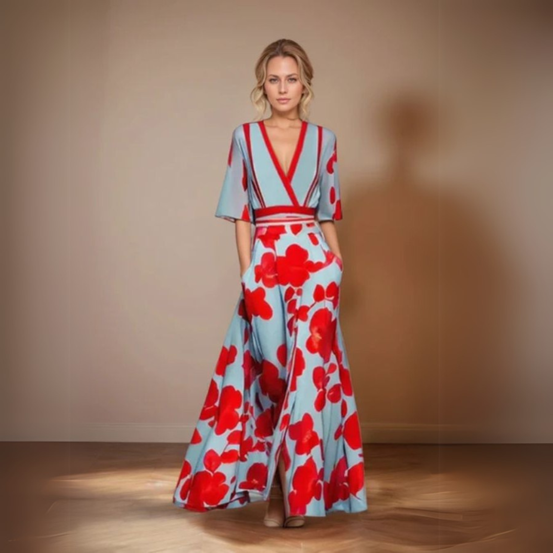ISABELLA | ELEGANCKA SUKIENKA W KWIATY