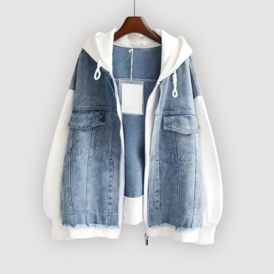 CELYN – KASUALNA KOSZULKA Z KAPTURKIEM Z DENIMU