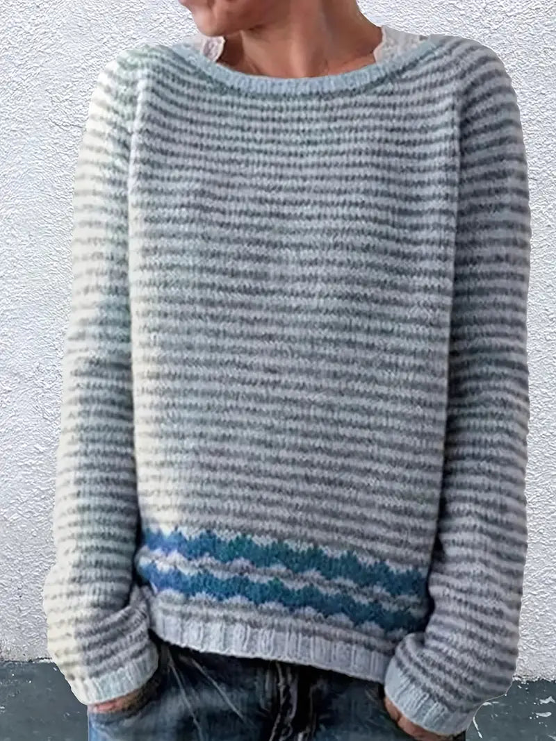 Aster | Damski sweter casualowy z subtelnymi paskami