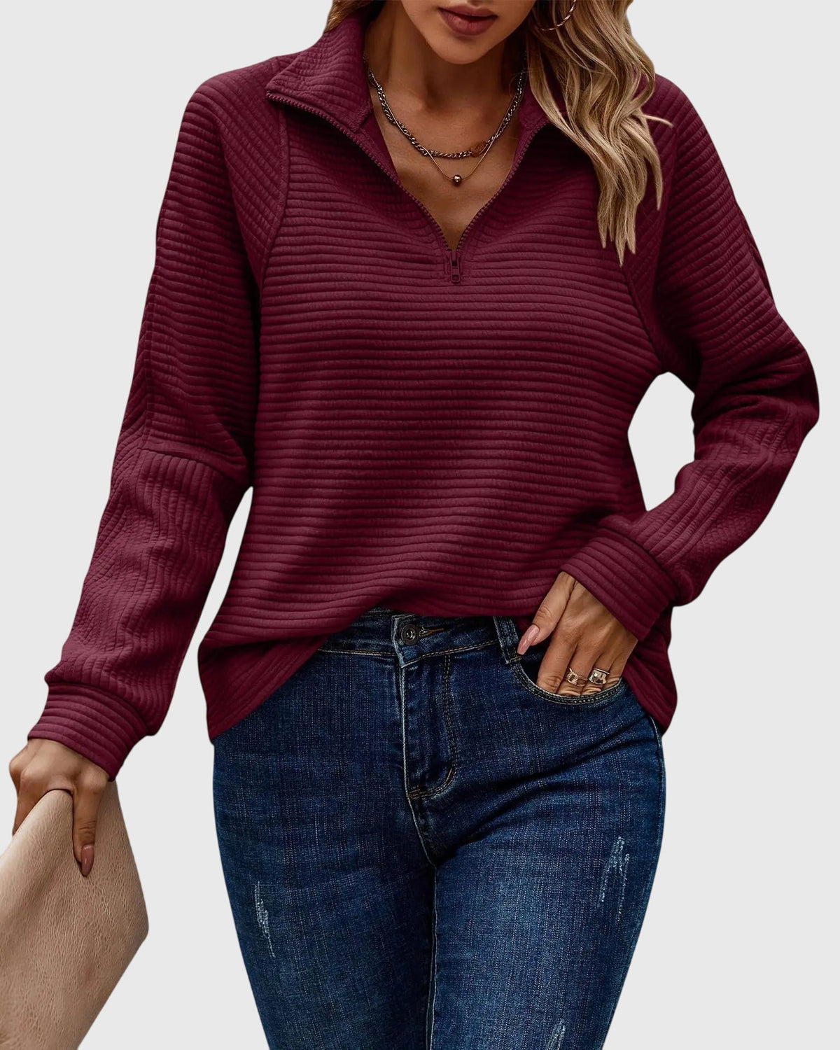 Abigail™ | Elegancki Sweter z Zamkiem