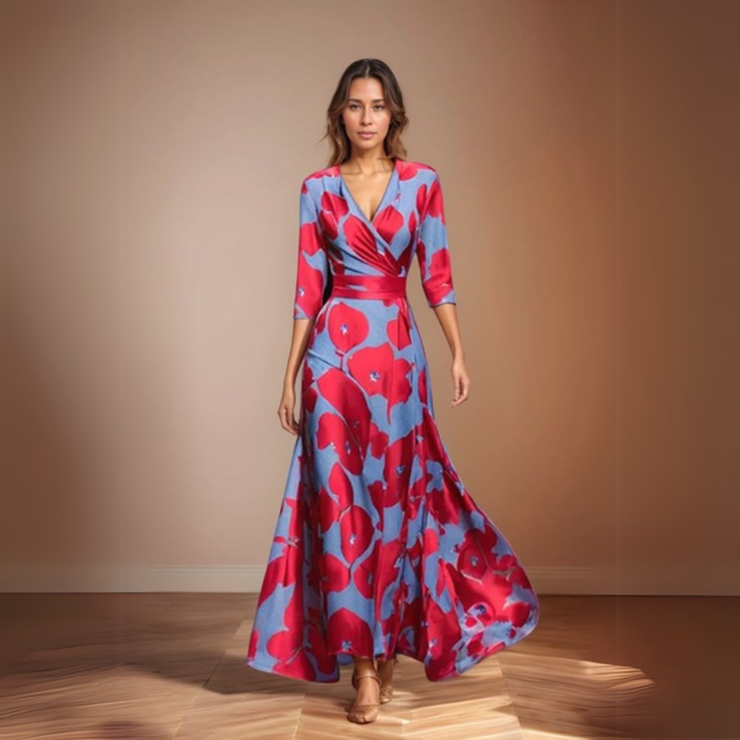 ISABELLA | ELEGANCKA SUKIENKA W KWIATY