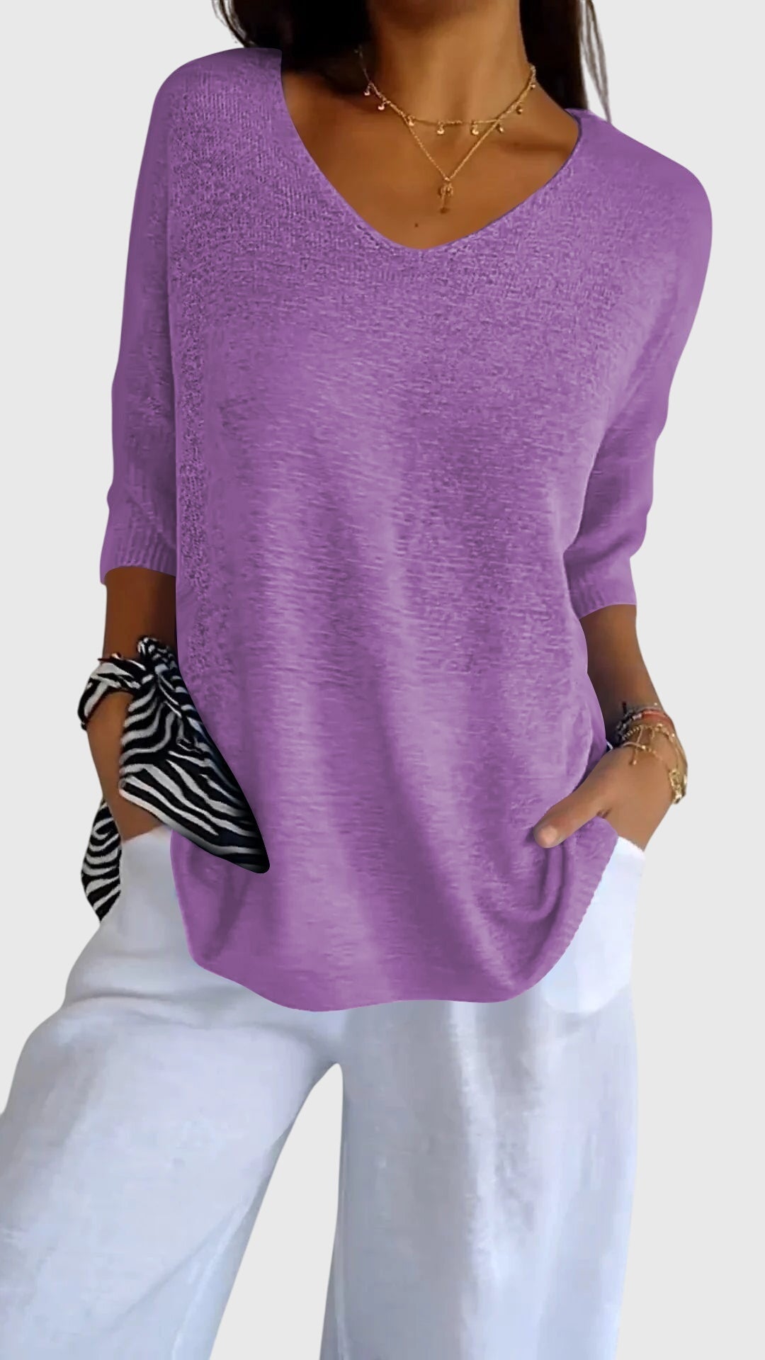 Cassandra™ | Elegancki Top z Dekoltem w Serek