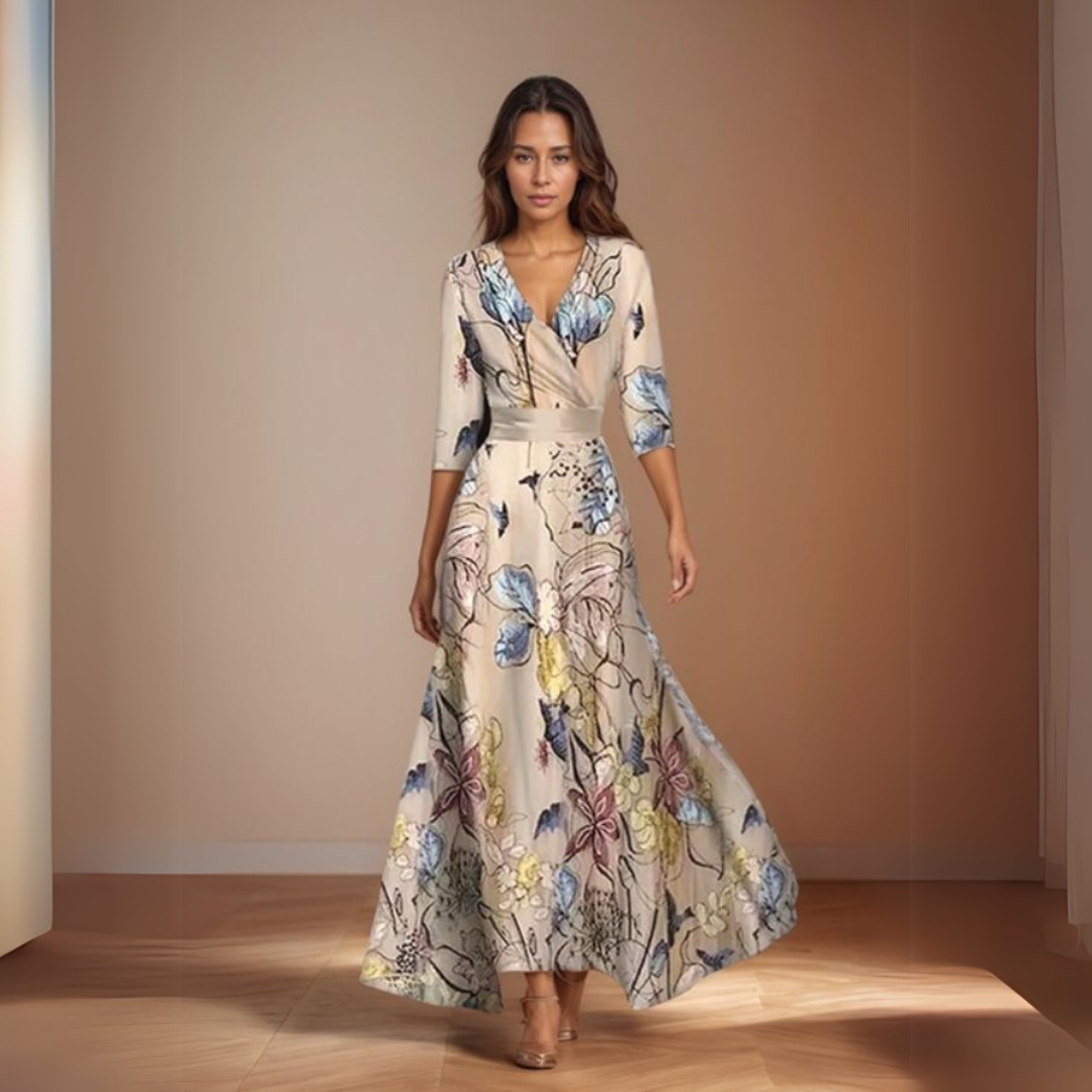 ISABELLA | ELEGANCKA SUKIENKA W KWIATY