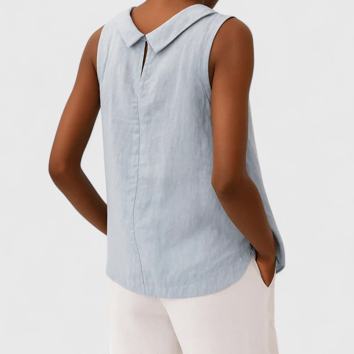 Anastine | Elegancka bluzka z kołnierzem typu roll