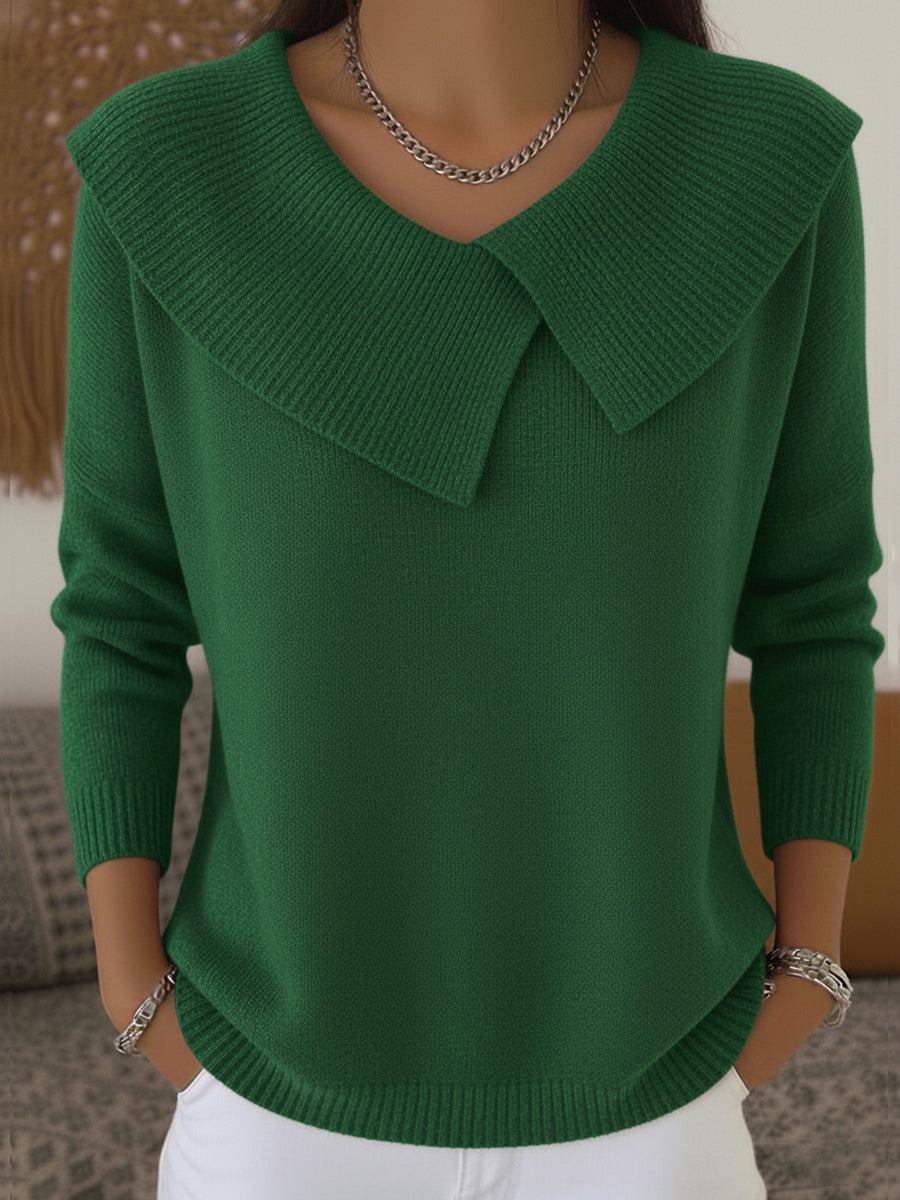 Linda | Sweter z miękkim kołnierzem