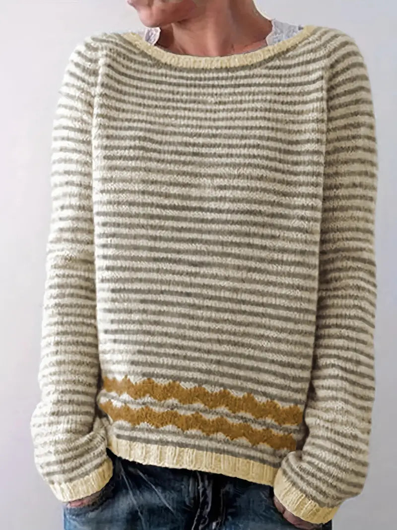 Aster | Damski sweter casualowy z subtelnymi paskami