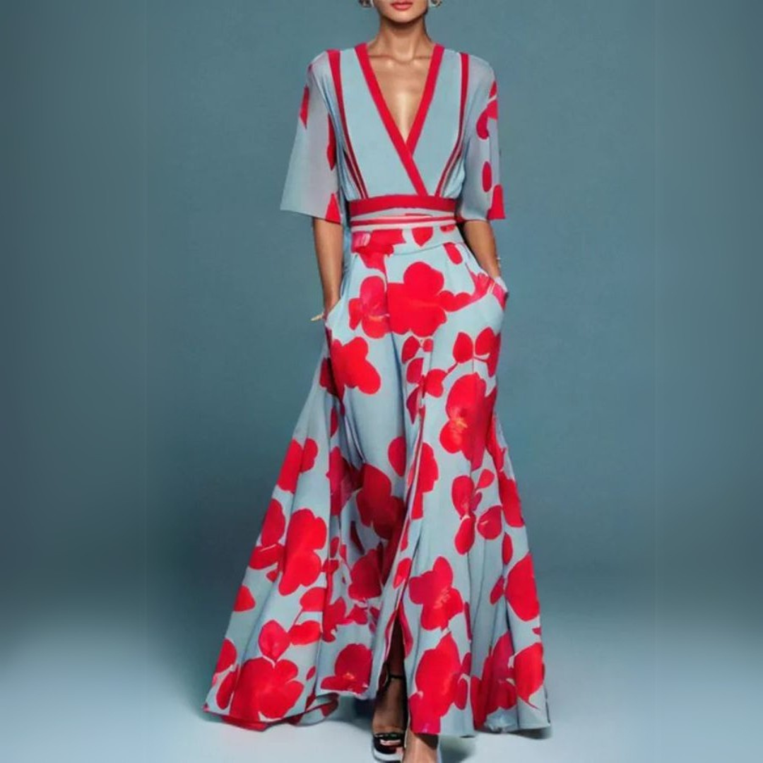ISABELLA | ELEGANCKA SUKIENKA W KWIATY