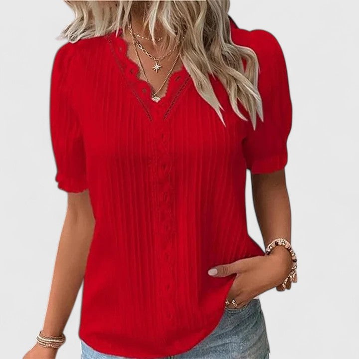 Avienne | Bluse mit V-Ausschnitt