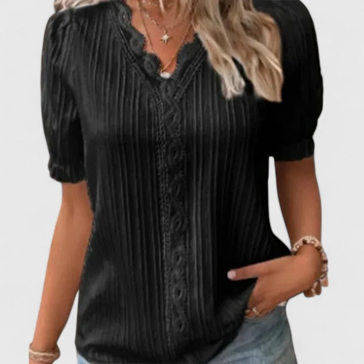 Avienne | Bluse mit V-Ausschnitt