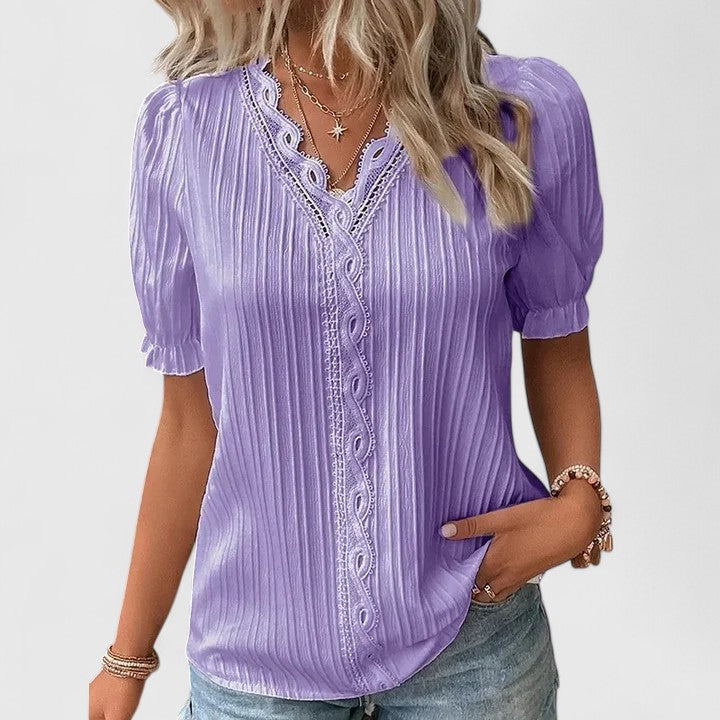 Avienne | Bluse mit V-Ausschnitt