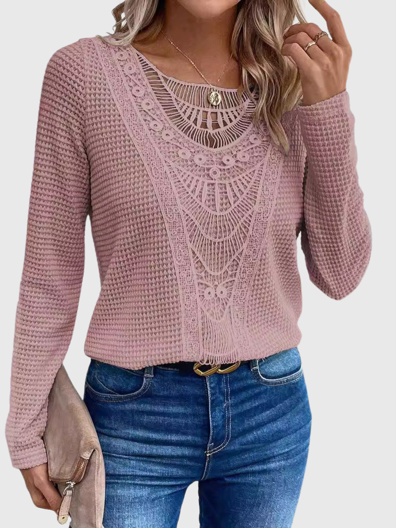 Amelie | Boho Różowa Bluzka