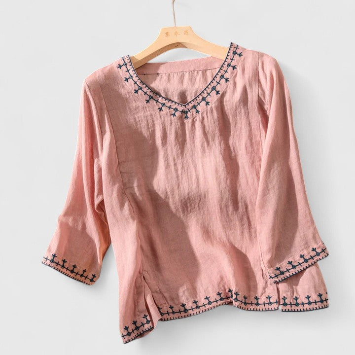 Taysia | Bluse mit V-Ausschnitt