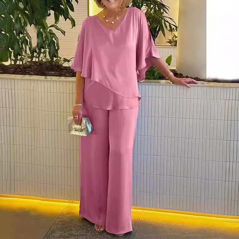 Martha - Bezwysiłkowy Zestaw z Szerokimi Nogawkami