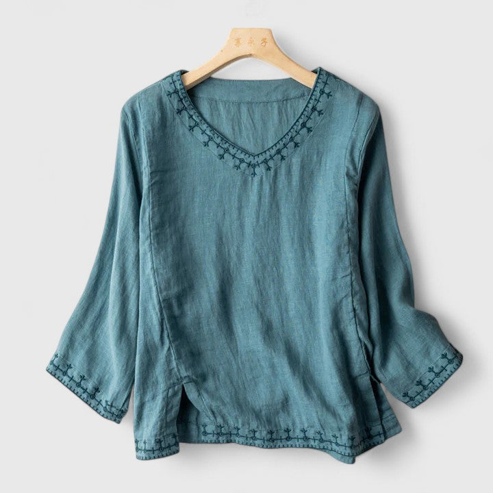 Taysia | Bluse mit V-Ausschnitt