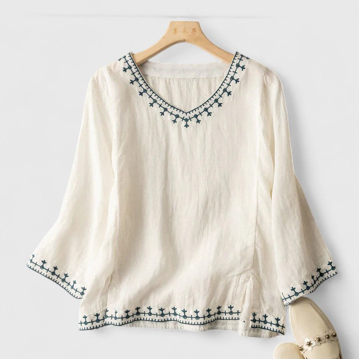 Taysia | Bluse mit V-Ausschnitt