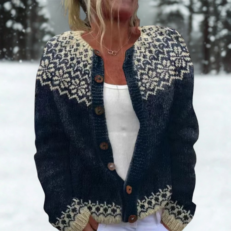 Estelle | Przytulny dzianinowy kardigan na zimę