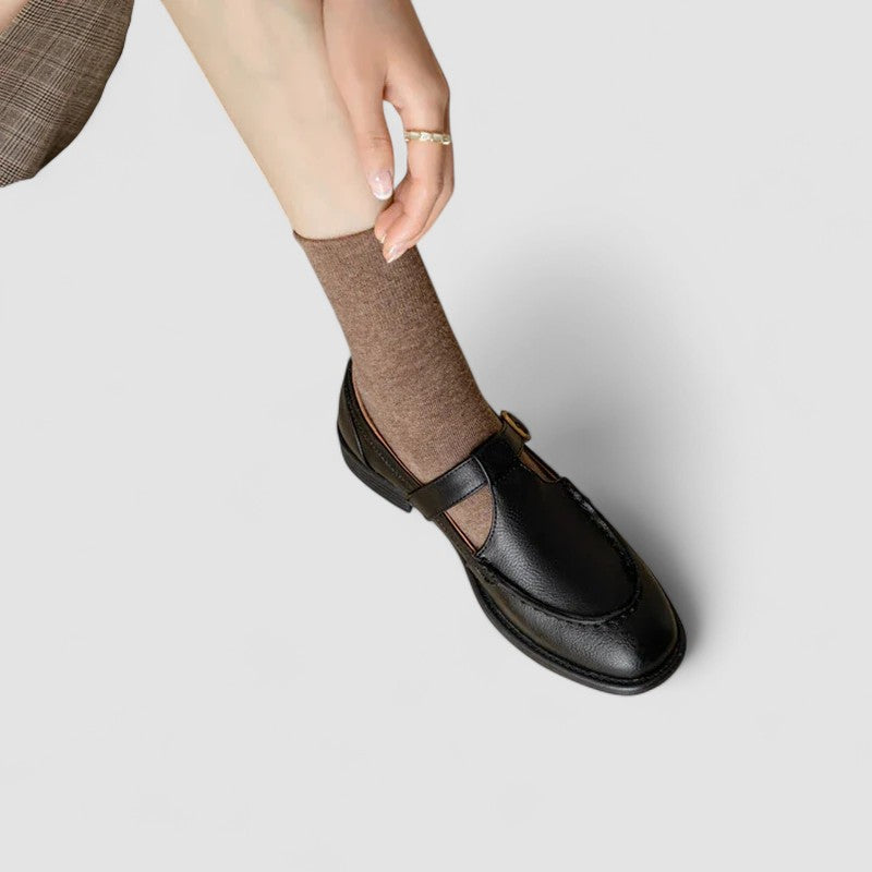 Zhelynne | Orthopädische Mary-Jane-Schuhe mit Karreespitze