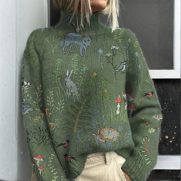 Zara | Ciepły Kwiatowy Golf