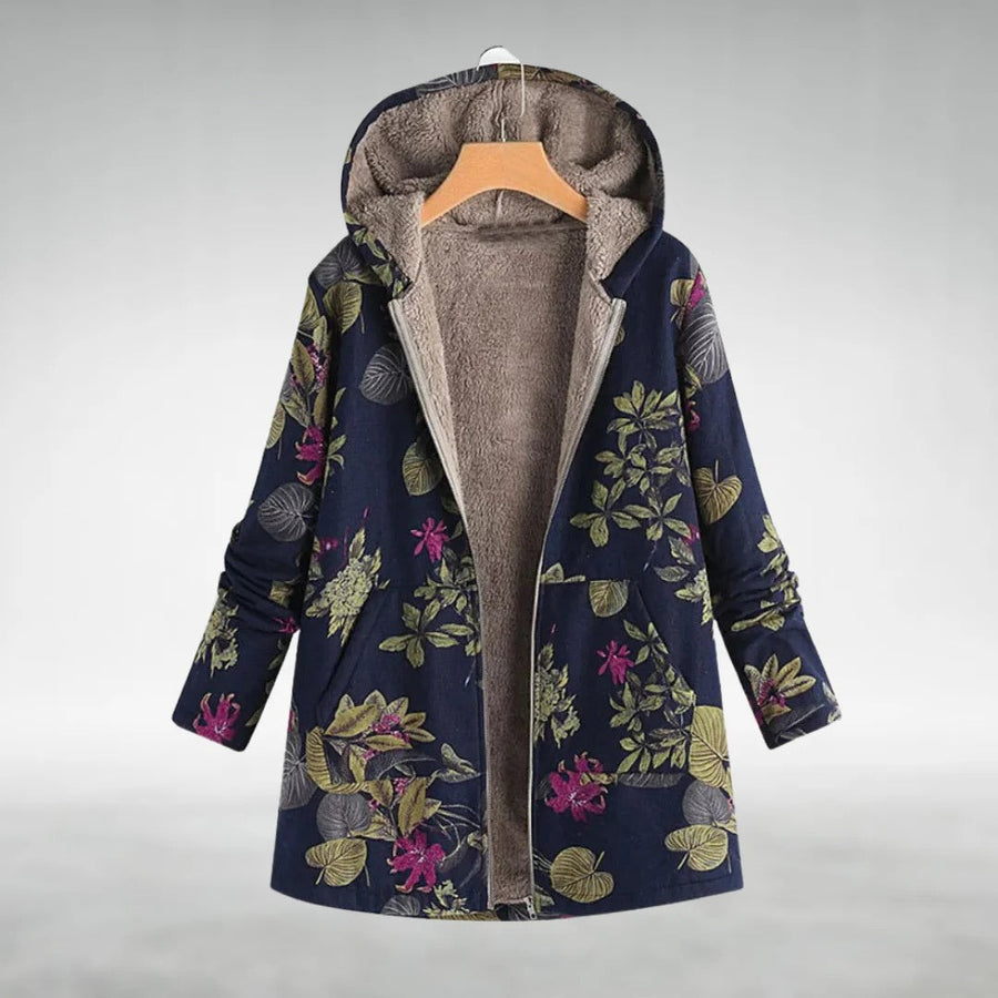 Savannah™ | Kwiatowa Kurtka Fleece z Kapturem