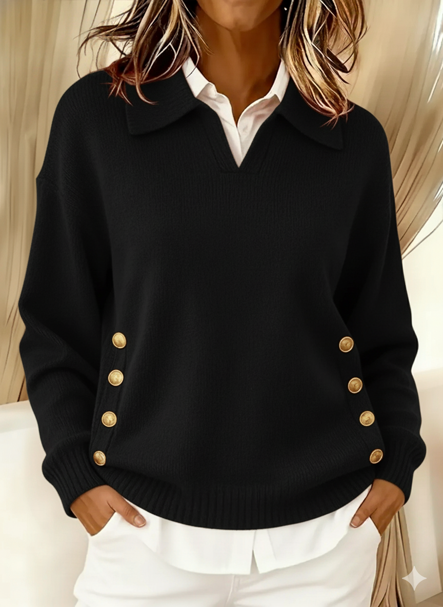 Lorayne | Sweter z guzikiem