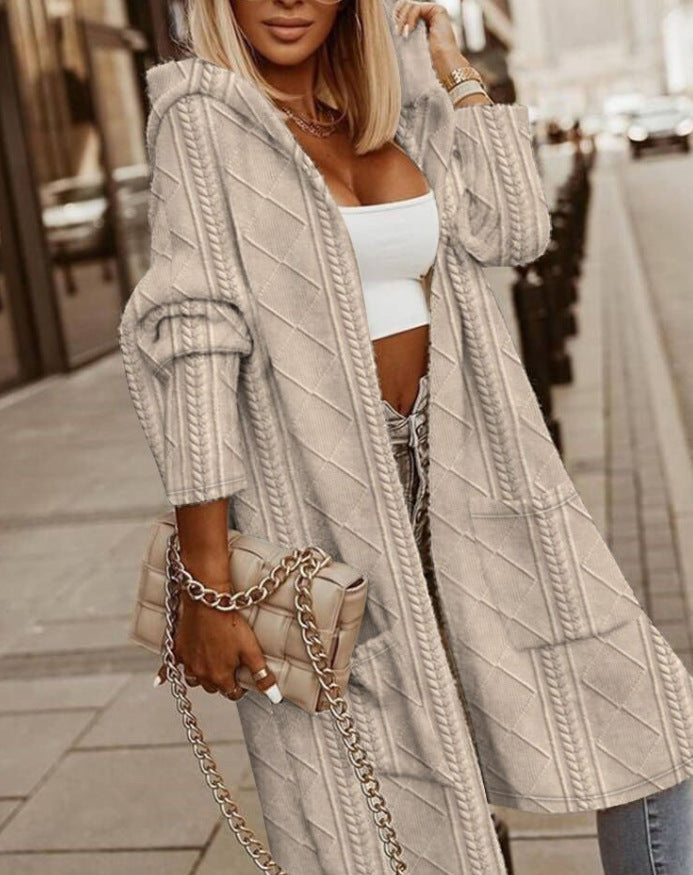 Mona Lisa - Long Cardigan with Hood