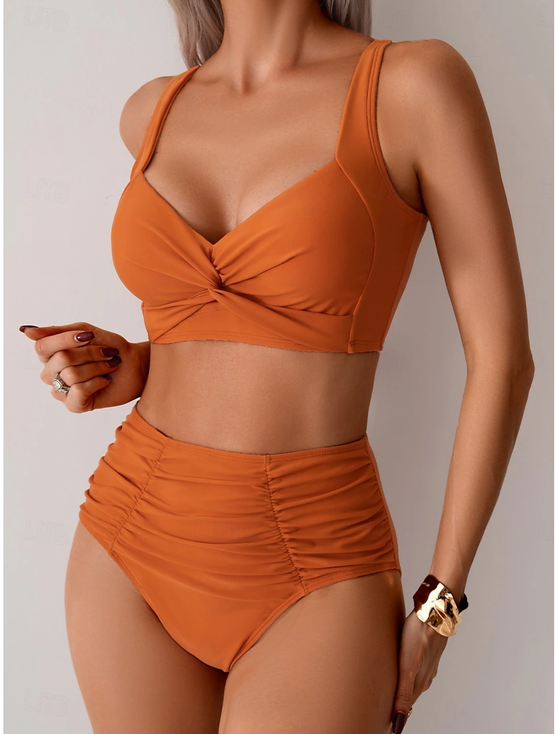 NICOLE | Bikini z marszczonym materiałem