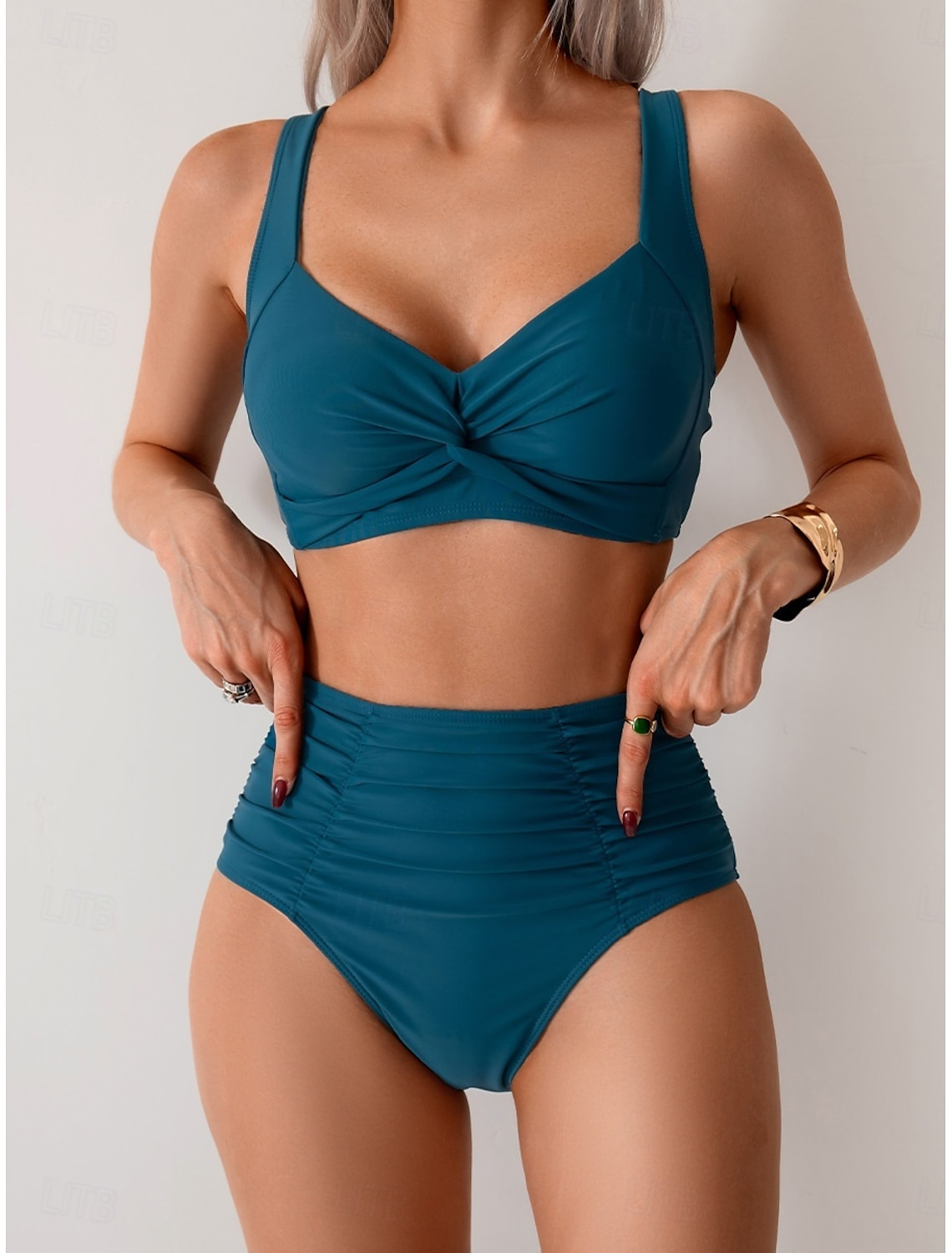 NICOLE | Bikini z marszczonym materiałem