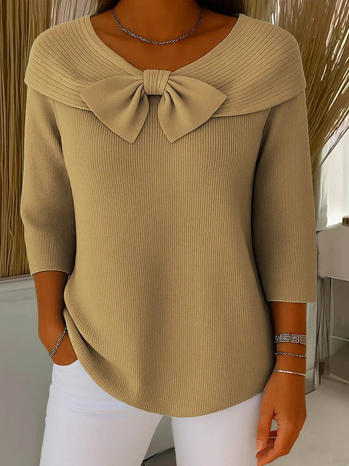 Elodie | Sweter z kokardą
