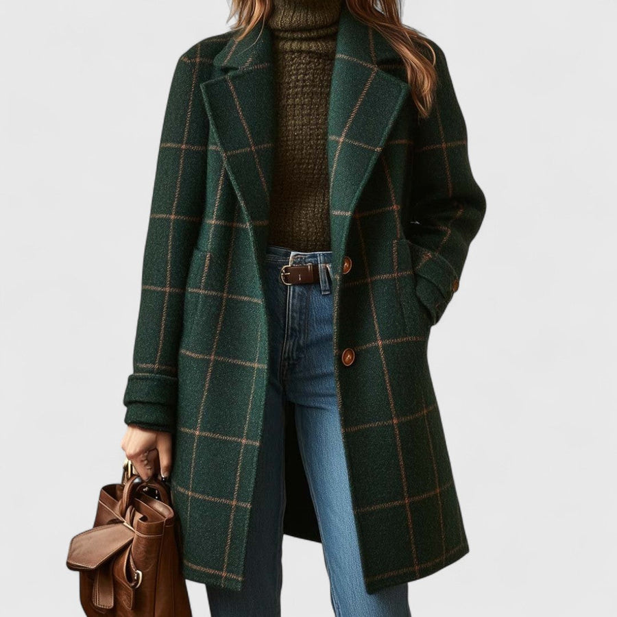 Hazel™ | Vintage Style Check Coat