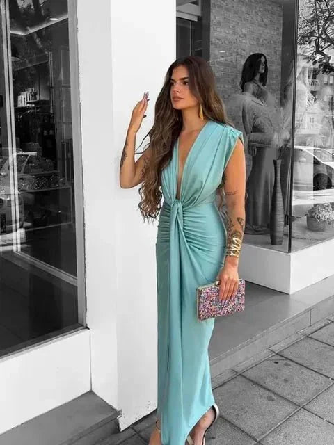 Cordelia | Elegancka sukienka z drapowaniem