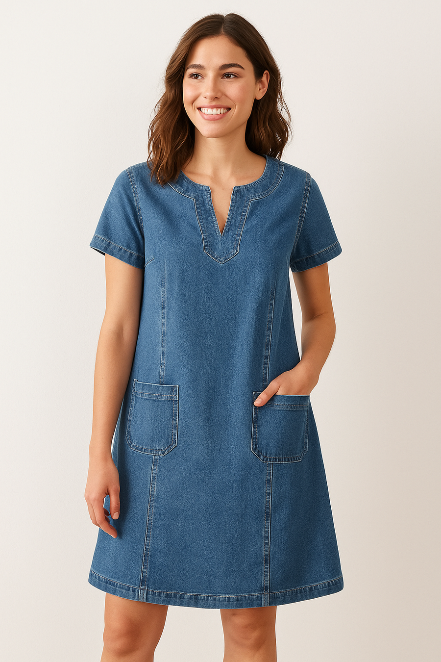 Sofia® | Blød Denim Kjole