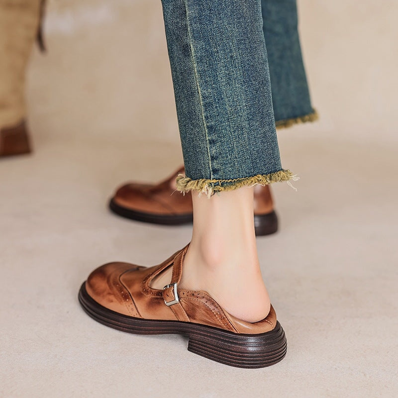 VELDA | ELEGANCKIE MARY JANES Z LEER
