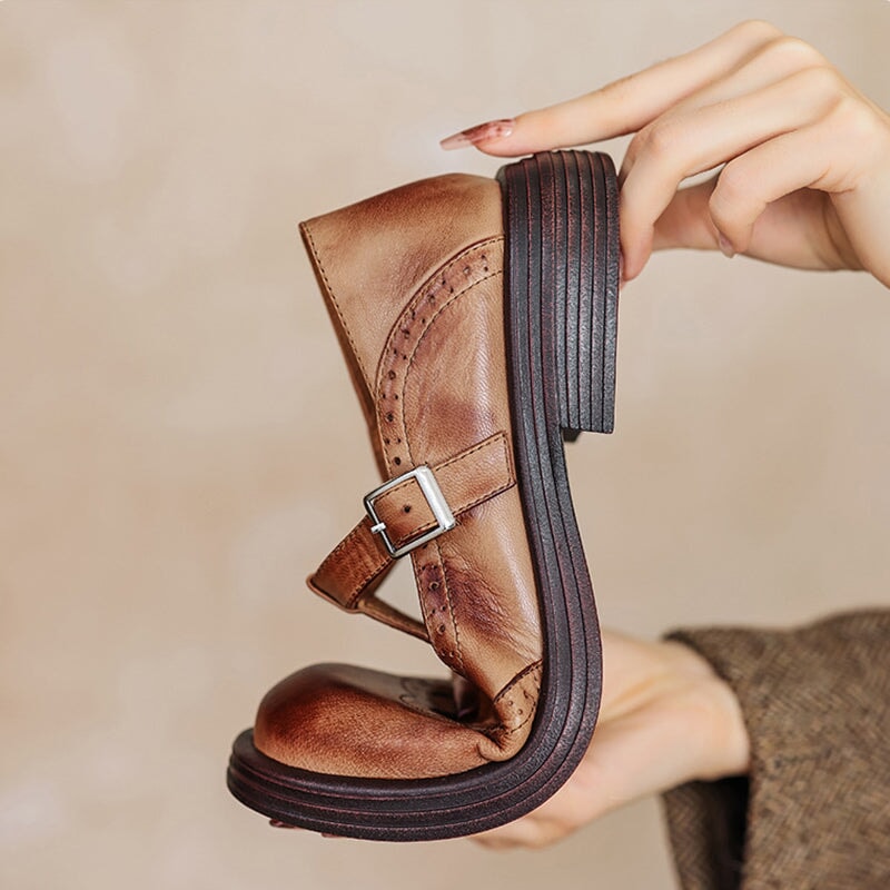 VELDA | ELEGANCKIE MARY JANES Z LEER