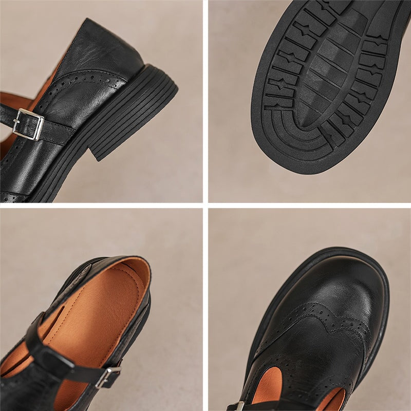 VELDA | ELEGANCKIE MARY JANES Z LEER