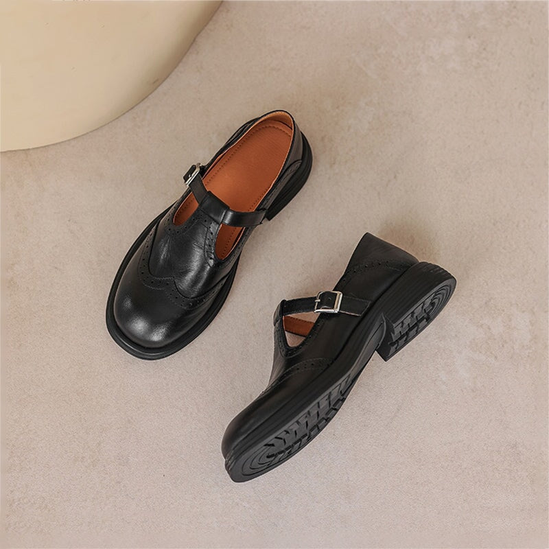 VELDA | ELEGANCKIE MARY JANES Z LEER