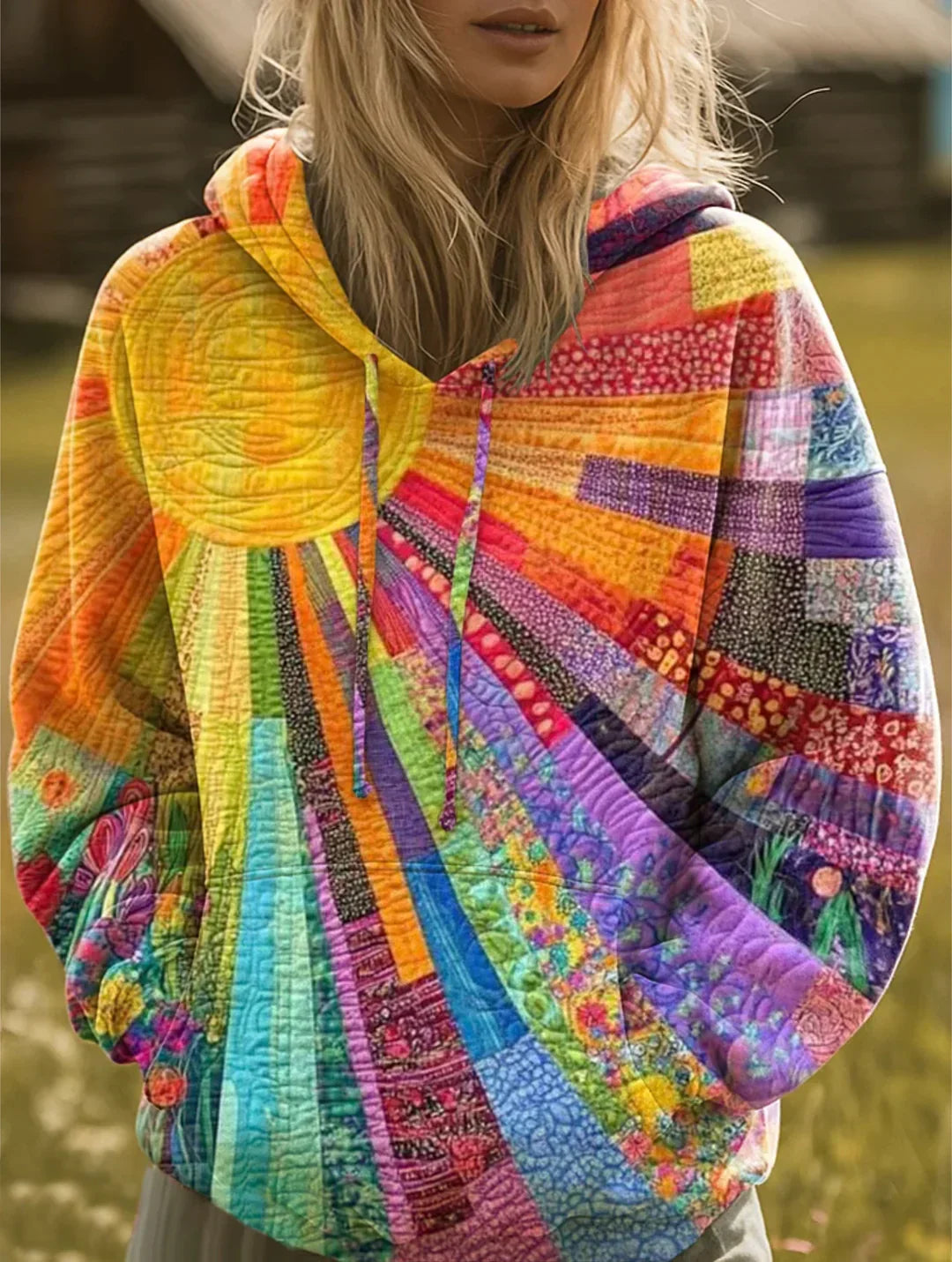 Laura™ | Boho Multikolorowy Hoodie