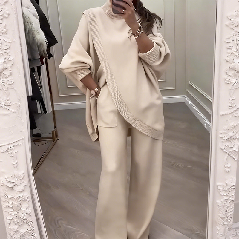 LILA | ZESTAW KOBIECY 2-PIECZNY OVERSIZED SWETER I SPODNIE